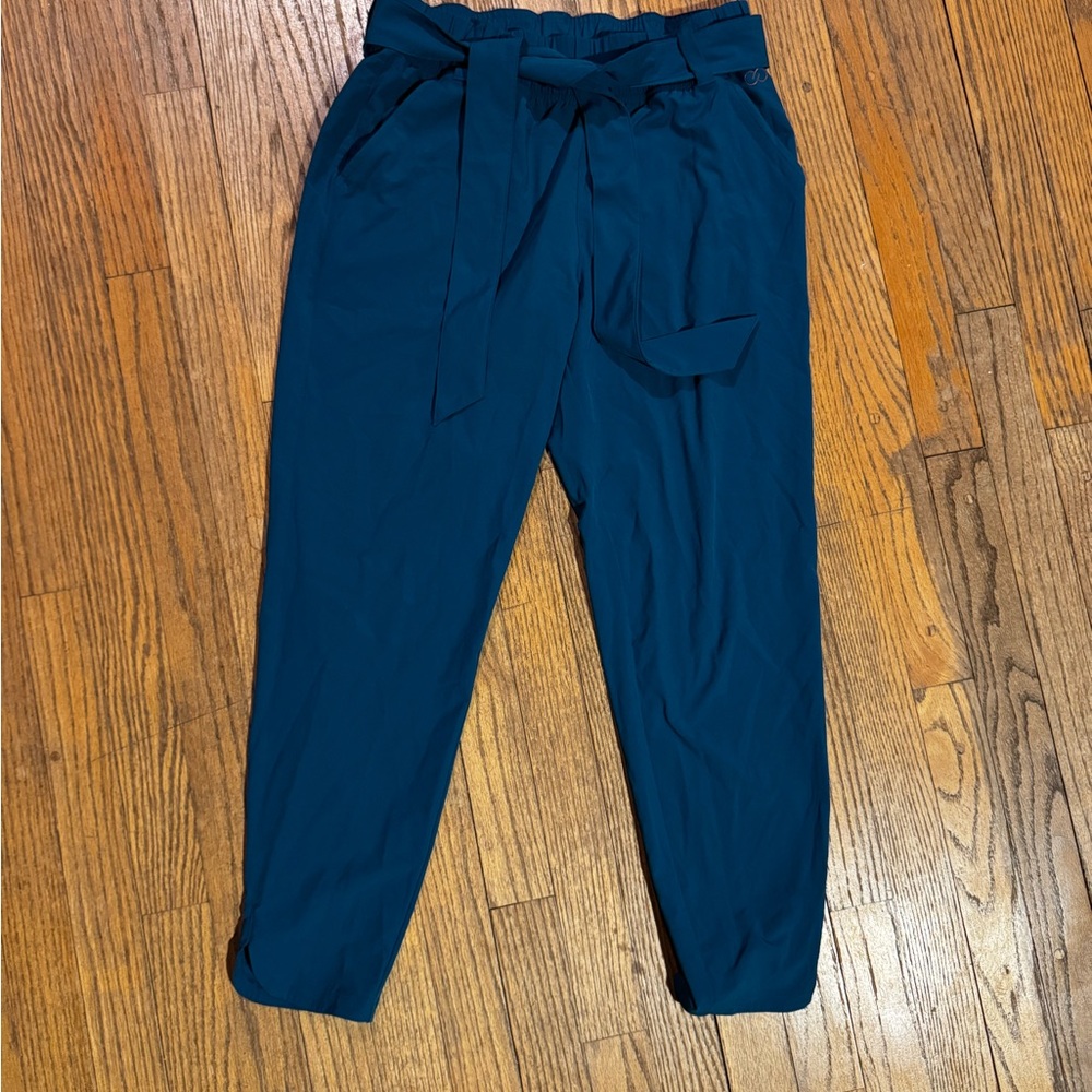 Women’s small Calia tie waist cropped pants - blue. Barely worn